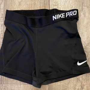 Black Nike Pro / Nike Pros medium spandex shorts